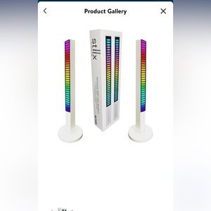 NIB Stix LED Speakers Set, Spectrum RGB Light Speakers, True Wireless Stereo